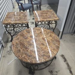 Marble Coffee & 2 End Tables