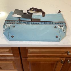 Pendleton Harding Over Shoulder Carry Travel Tote Aqua MSRP $130 NEW