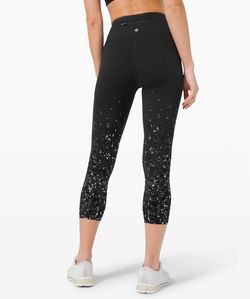 Lululemon Speed Wunder Tight 28” Speckle Shine Black/White Size 2