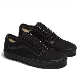 Vans Old Skool Black Sneakers – Size 4.5 Men And 6 Women 