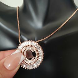 Rose Gold Initial (C) Necklace