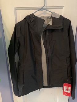 The North Face rain jacket . Dark Gray NEW