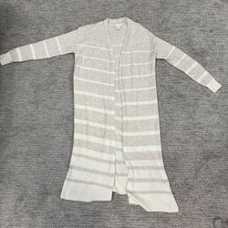 Women’s Long Striped Knit Cardigan – Size S