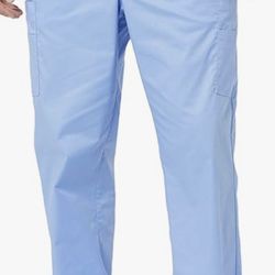 Men's Elastic Waistband Straight Leg Scrub Pant with Drawstring