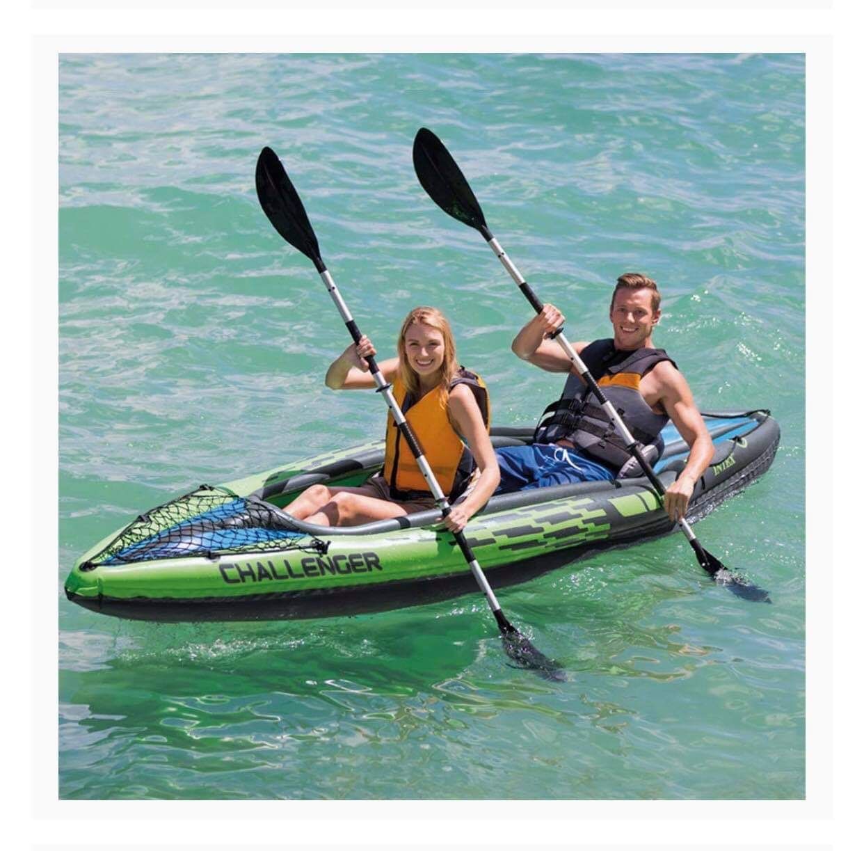 Intex Challenger K2 Kayak 2 person with Oar and Air Hand Pump