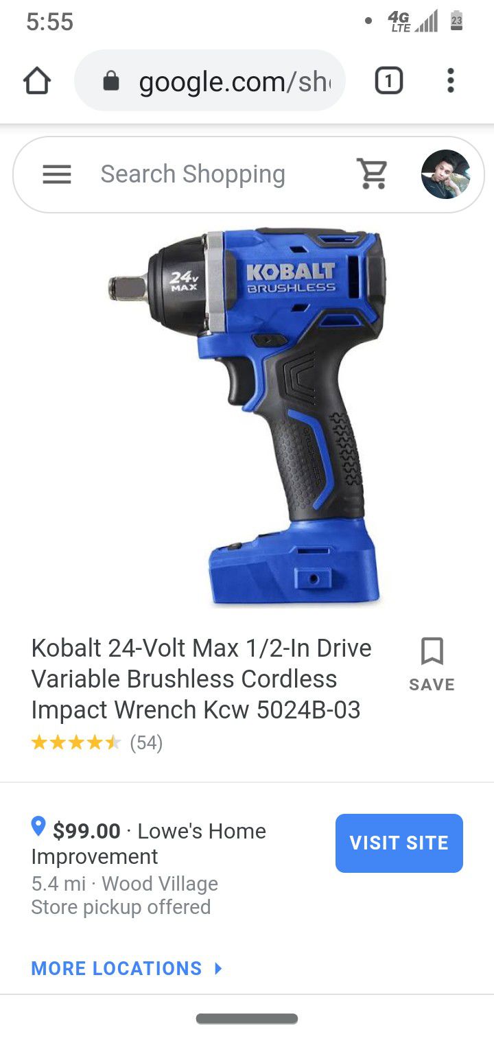 Brand new kobalt 24v 1/2-in drive with battery