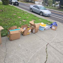 Many Free Household items Free, tile, dishes books misc