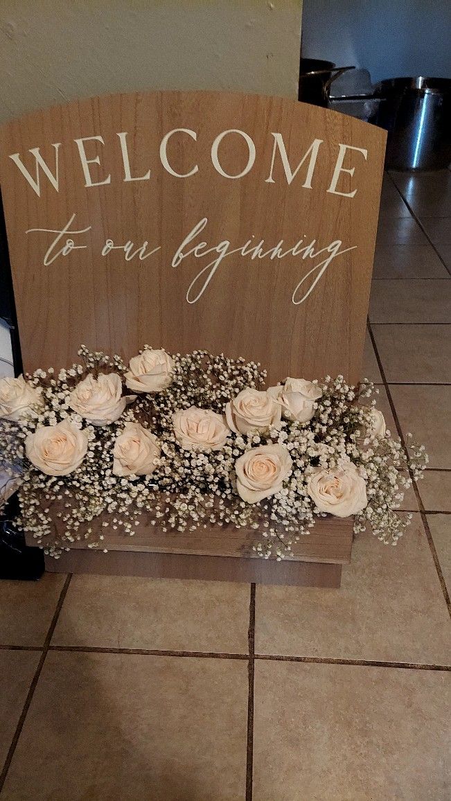 Welcome To Our Beginning Sign