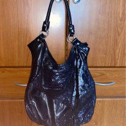 Sparkly Black Hobo Purse