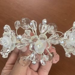 First Communion Headpiece – Crystal Floral Hair Crown