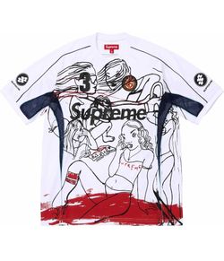 Supreme x Rita Ackermann Soccer Jersey white