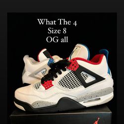 Nike Air Jordan Retro 4 What The Size 8