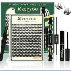 Lash Clusters Kit Thick 120pcs 8-18MIX Lash Extension Kit Volume Lash Clusters with Bond and Seal,Remover,Applicators for DIY Eyelash Clusters at Home