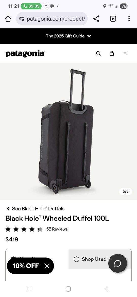 Patigonia 100L With Handle and Wheels