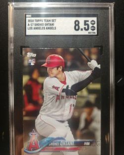 Shohei Ohtani Rookie SGC 8.5 2018 Topps Team Set #A-17 Los Angeles Angels Dodgers