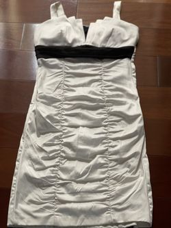 Black & White Rouged Cocktail Dress