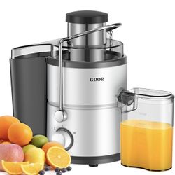 GDOR 800W Juicer Machine, 3” Wide Feed Chute, Dual-Speed Centrifugal Juicer for Fruits & Vegetables, Anti-Drip Function, BPA-Free, Easy to Clean with 