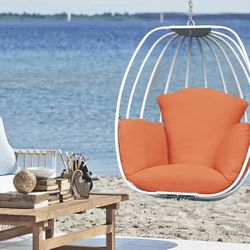 Egg Chair Basket And Cushion - Orange (READ THE DESCRIPTION)