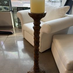 Candle Holder With Candle 