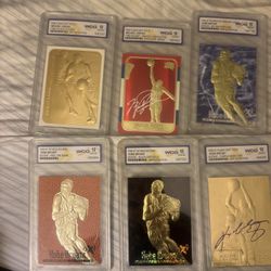 23KT GOLD MJ AND KOBE BRYANT BBALL CARDS
