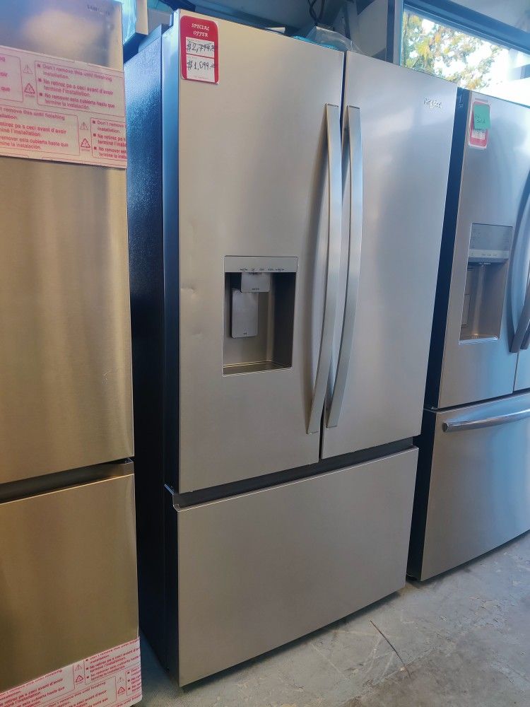 New Whirlpool
30 cu. ft. French Door Refrigerator in Fingerprint Resistant Stainless Finish with In-