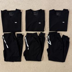 Men's Figs Scrubs Black Sets Size Small (3 Complete Sets)