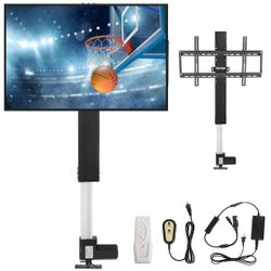 Motorized TV Mount Stand Fit for Max 50 in. Height Adjustable 38-65 in. TV Lift With Remote Control