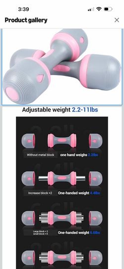 Nice C Adjustable Dumbbells Weights, Neoprene All-in-1 Options, Non-Slip, All-Purpose, Home, Gym, Office