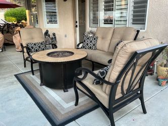 Luxury Patio Mallin 3 PC Loveseat Set with Cushions