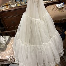 Vintage White Crinoline Skirt 