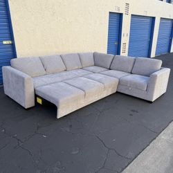 Thomasville Caler Convertible Sleeper Sectional w/ Storage – Light Gray (Brand New)