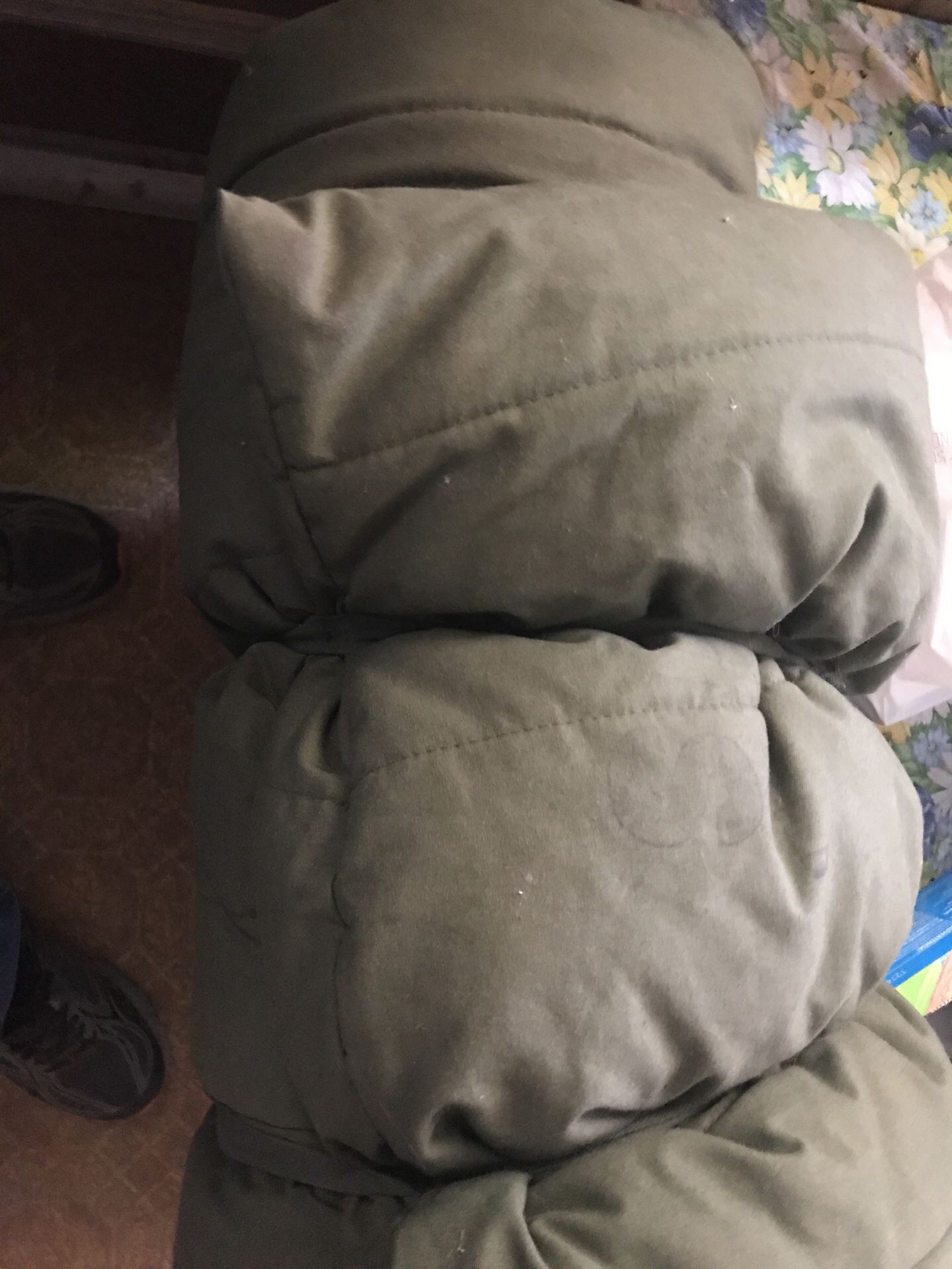 Military sleeping bag.