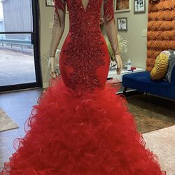 Prom Dress Red Size Small 
