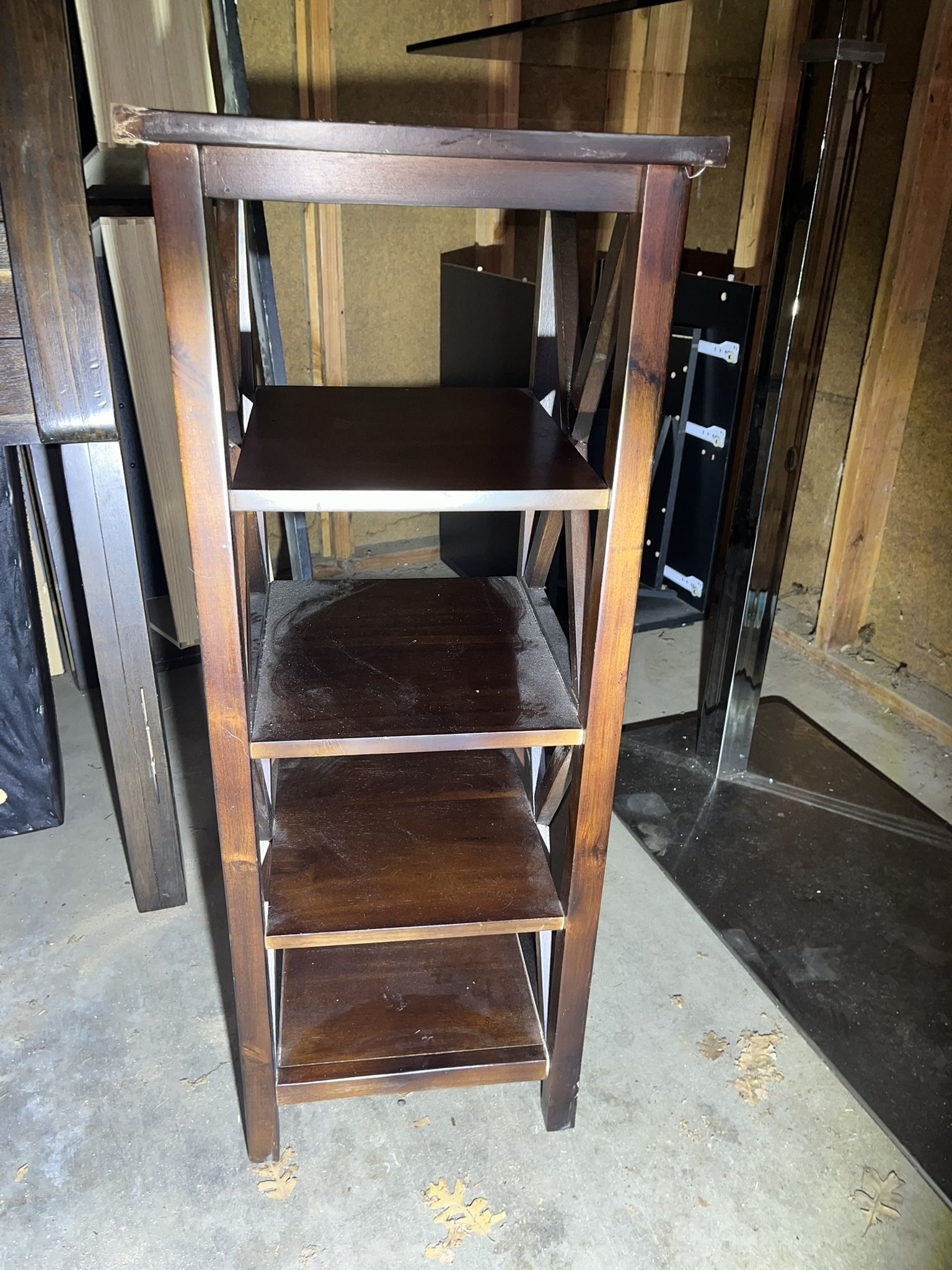 Brown shelf