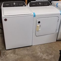 27"New Whirlpool Top Load Washer Dryer Gas/ Electric