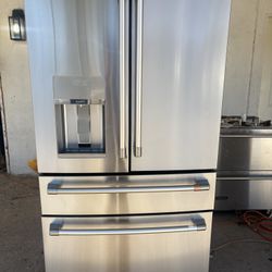 Ge Café Fridge 2024 Works Perfect In Good Condition Free Delivery To Garage.