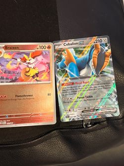 Pokémon TCG Braixen & Cobalion ex Cards