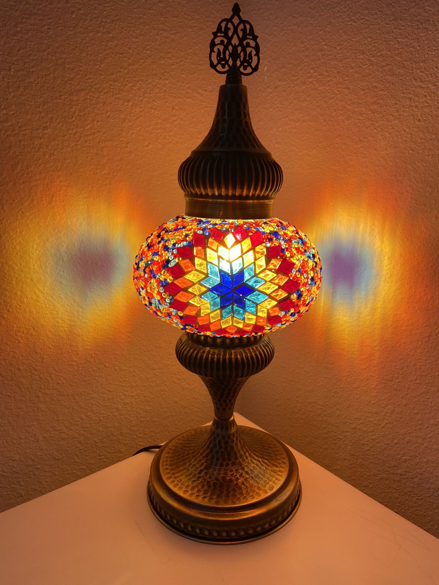Handmade Turkish Table Lamp  Shade Lamp Mosaic Glass
