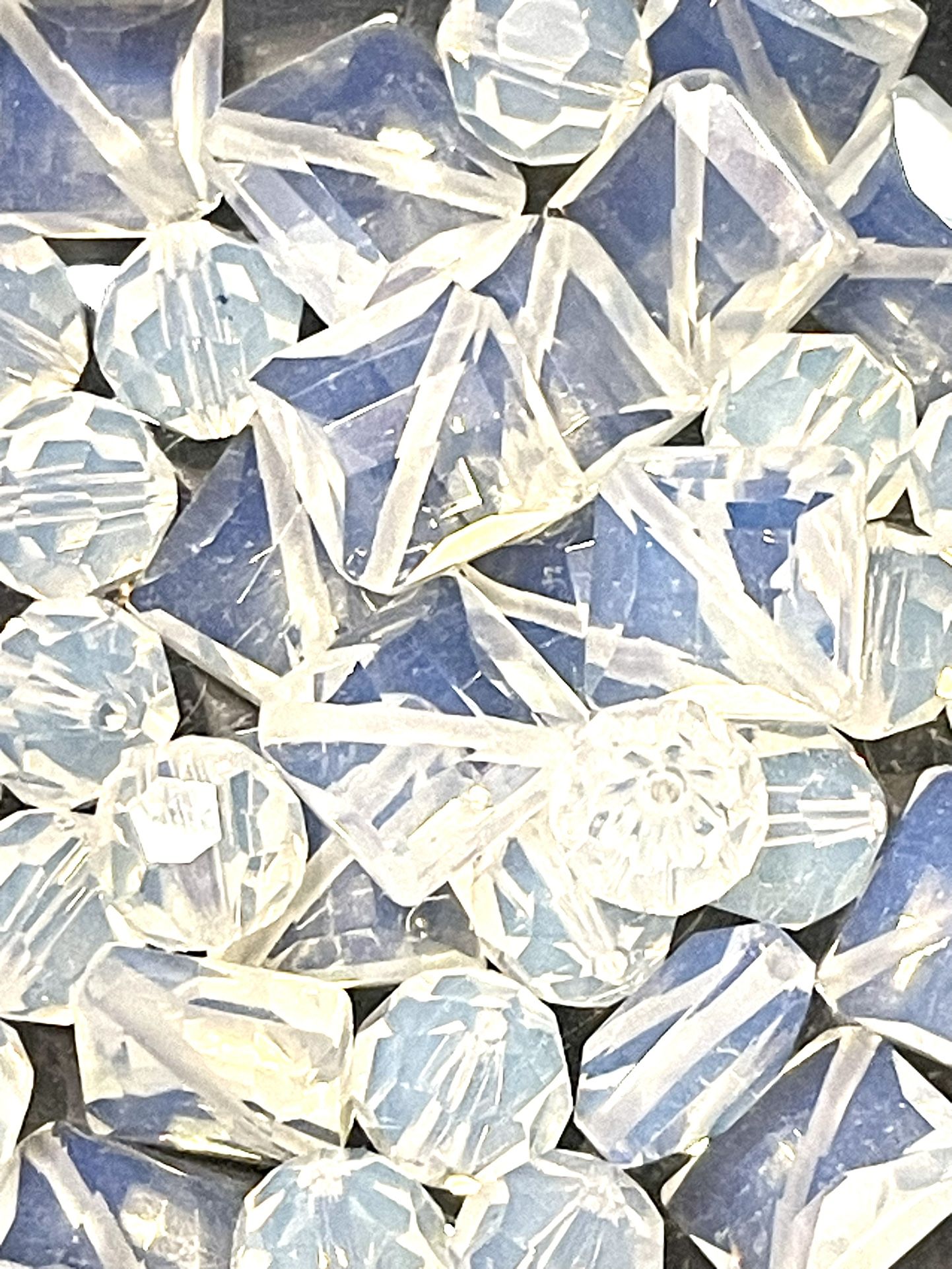 37 Geometric Opalite Beads