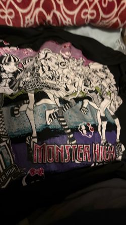 Girls monster high top/ruffled blk skirt