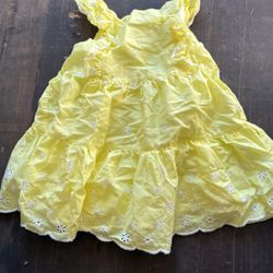 Cat And Jack Yellow Flower Girl Dress