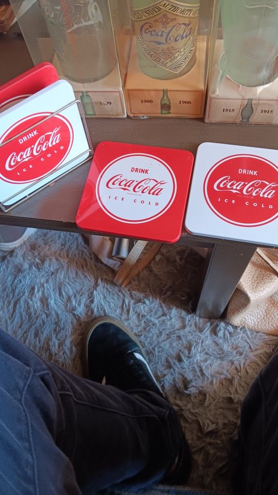2red 2white Vintage Coke Coasters