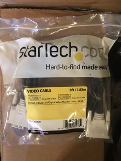 Brand new StarTech dual link DVI 6ft cable