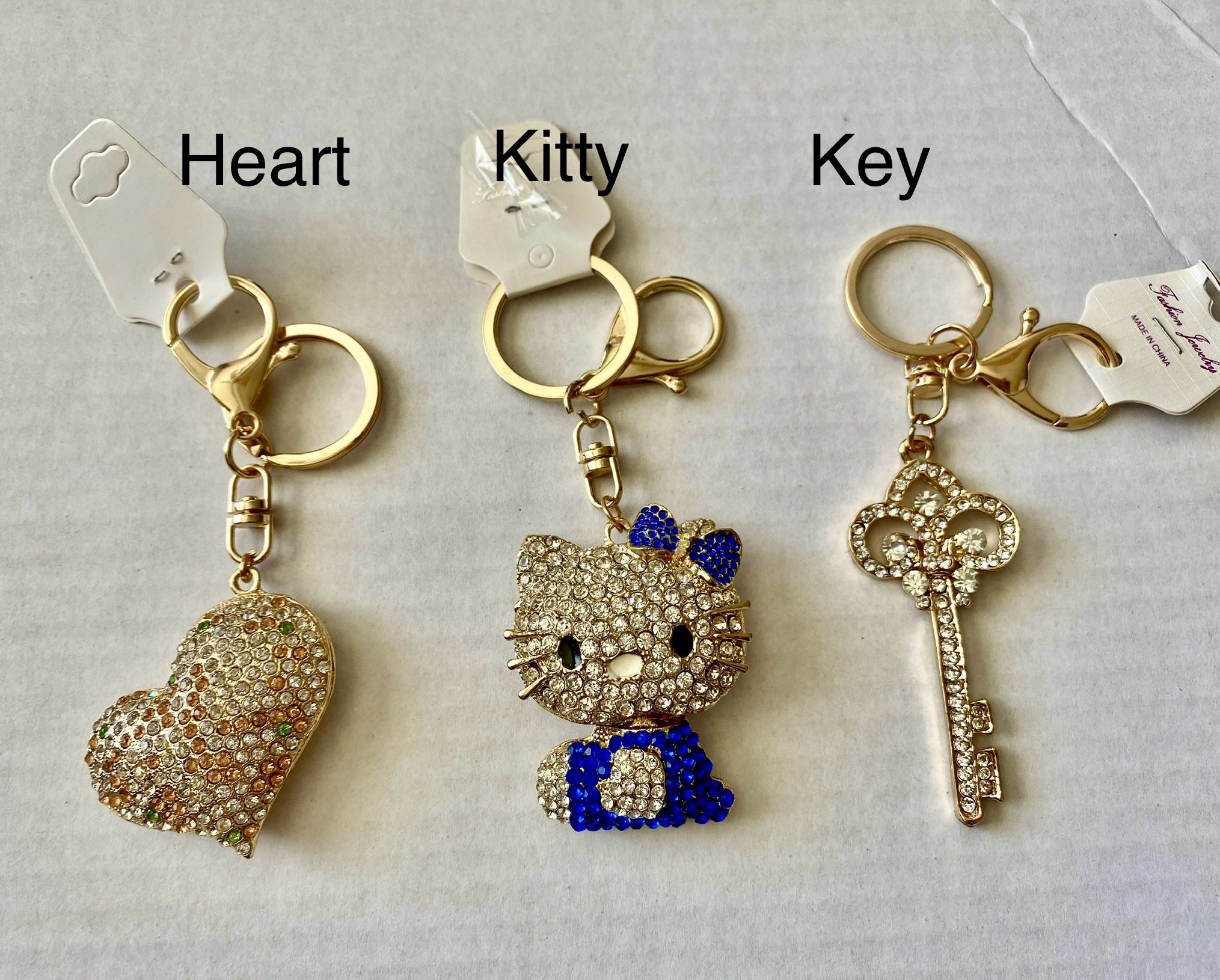 Key Chains With Beautiful Bling Bling Charm 