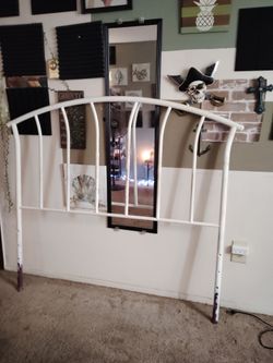 White Metal Bed Headboard