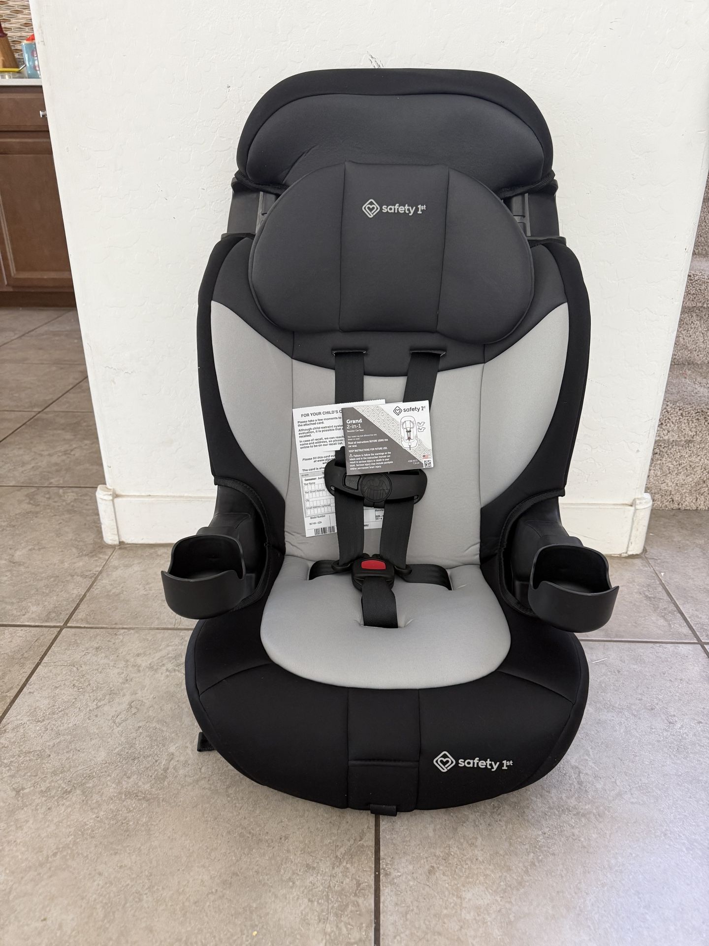 Safety 1st Grand 2-in-1 Booster Car Seat, Converts from High Back to Belt-Positioning Booster, High Back Seat for Kids 40-65, and Belt-Positioning 40-