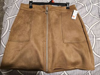 Suede skirt