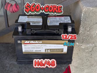 AGM Car Battery Group Size 48/H6
