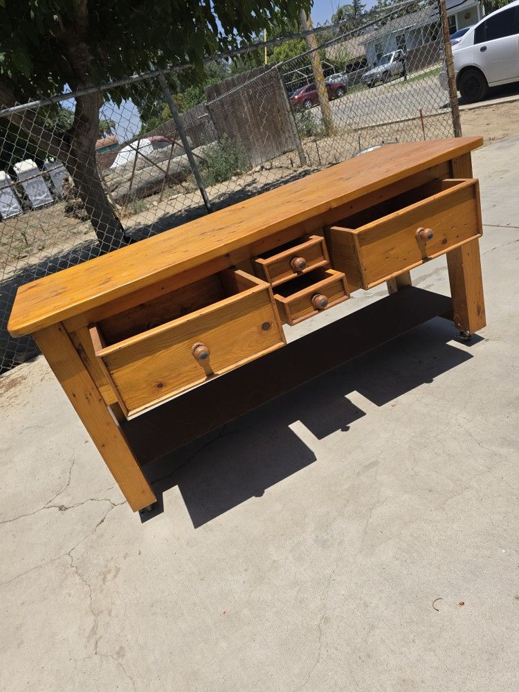 Huge Drexel Heritage Console Table 90"