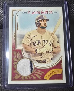 2026 Topps Allen & Ginter Jasson Dominguez Game Used Relic FSRA-JDO Yankees